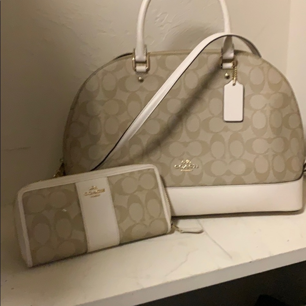Coach bag and matching wallet. Carried twice